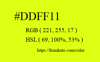 Color: #ddff11