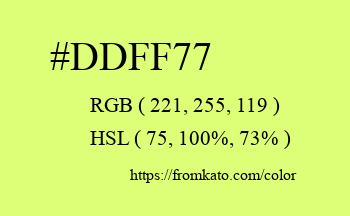 Color: #ddff77