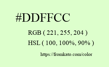 Color: #ddffcc