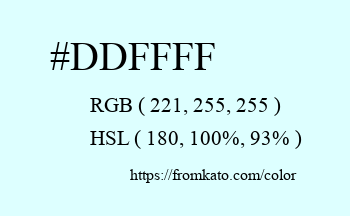 Color: #ddffff