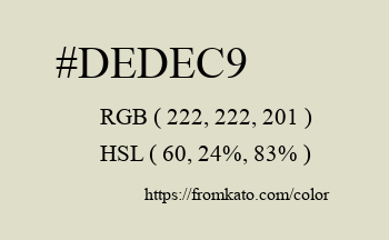 Color: #dedec9