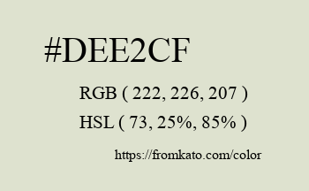 Color: #dee2cf