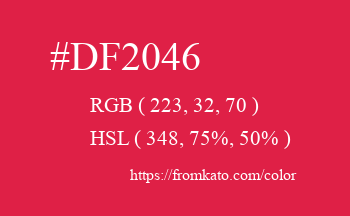 Color: #df2046