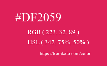 Color: #df2059