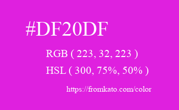 Color: #df20df