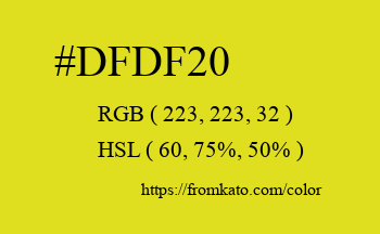 Color: #dfdf20