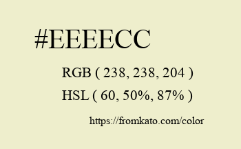 Color: #eeeecc