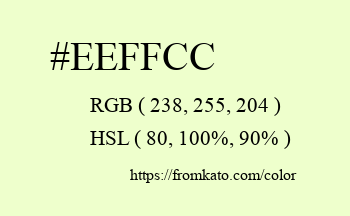 Color: #eeffcc