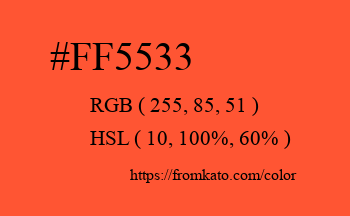 Color: #ff5533
