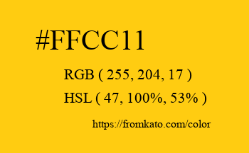 Color: #ffcc11
