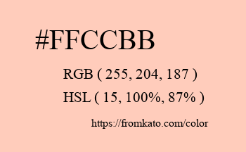 Color: #ffccbb