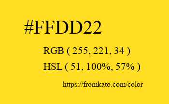 Color: #ffdd22