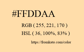 Color: #ffddaa
