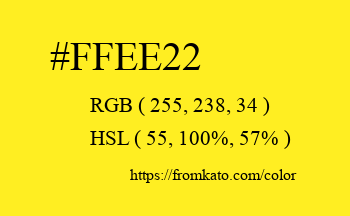 Color: #ffee22