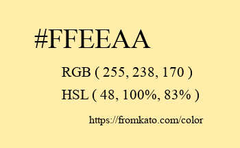 Color: #ffeeaa