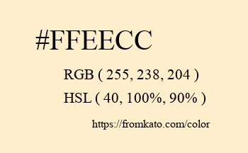 Color: #ffeecc