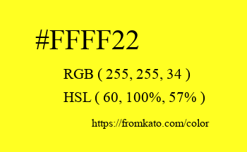 Color: #ffff22