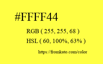 Color: #ffff44