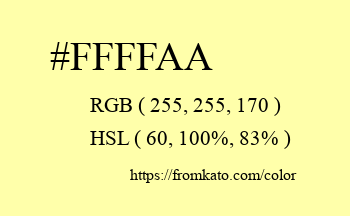 Color: #ffffaa